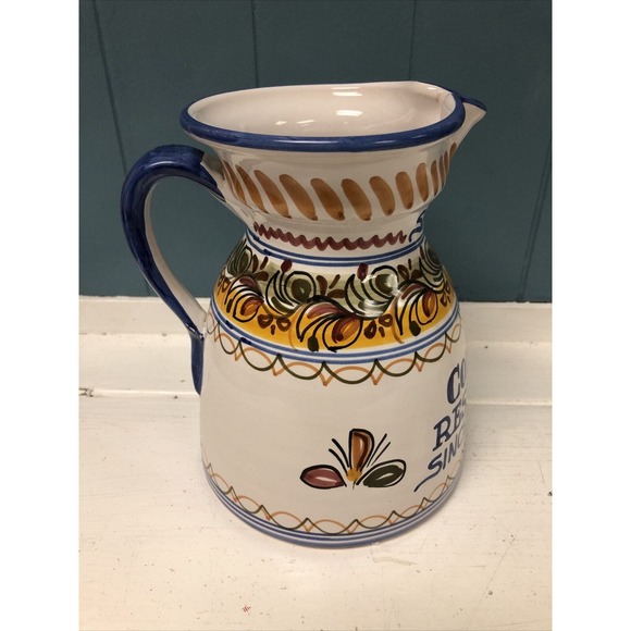 De La Cal Puente Espana Art Pottery Pitcher- Columbia Restaurant Sangria - Picture 6 of 9